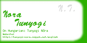 nora tunyogi business card