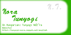 nora tunyogi business card